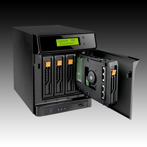 NAS SEAGATE BlackArmor 440 (4xHDD/4TB, supported 4 HDD, LAN, USB, Power Supply, 7200rpm, SATA II, JBOD, 0, 1, 10, 5)