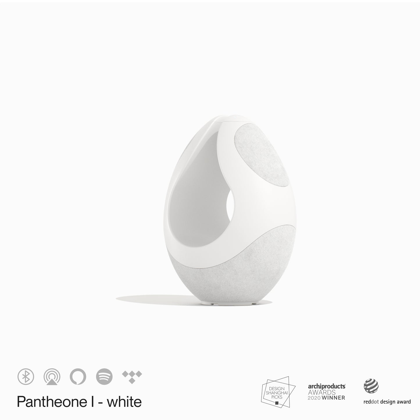 Pantheone-I Wi-Fi & Bluetooth Wireless Multiroom Speaker - White