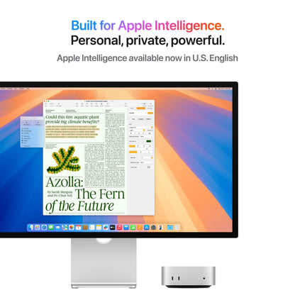 Apple Mac mini M4 Silver rear ports: Thunderbolt 4, HDMI, Gigabit Ethernet