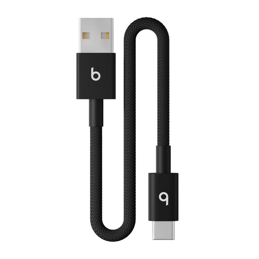 Beats USB-A to USB-C Woven Short Cable (20cm) — Bolt Black by Apple – product photo