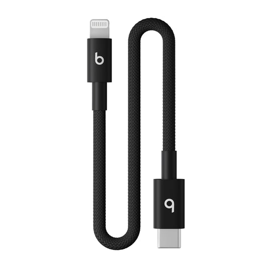 Beats USB-C to Lightning Woven Short Cable (20cm) — Bolt Black by Apple – product photo