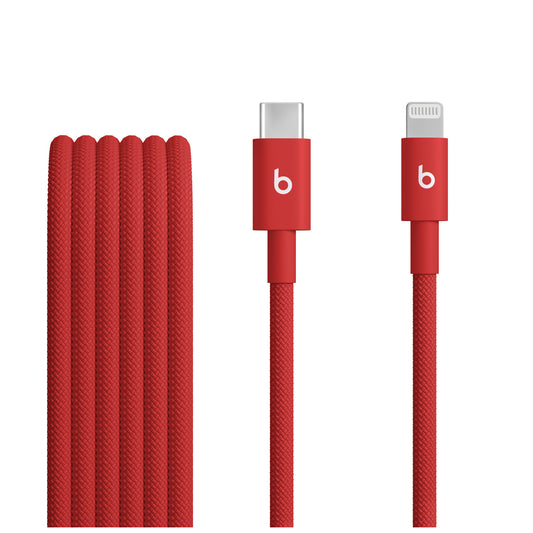 Beats USB-C to Lightning Woven Cable (1.5m) — Rapid Red by Apple – product photo