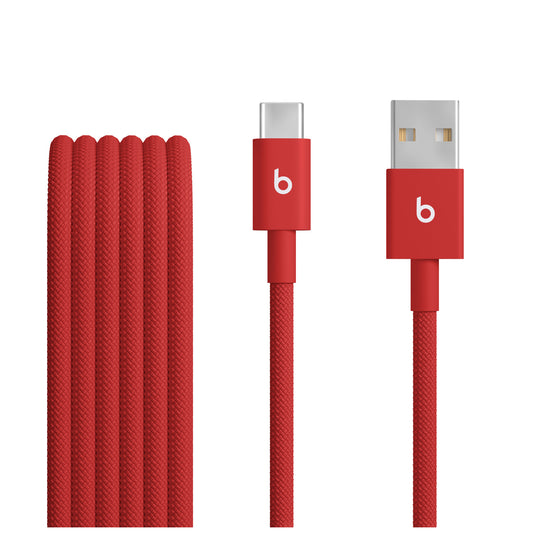Beats USB-A to USB-C Woven Cable (1.5m) — Rapid Red by Apple – product photo