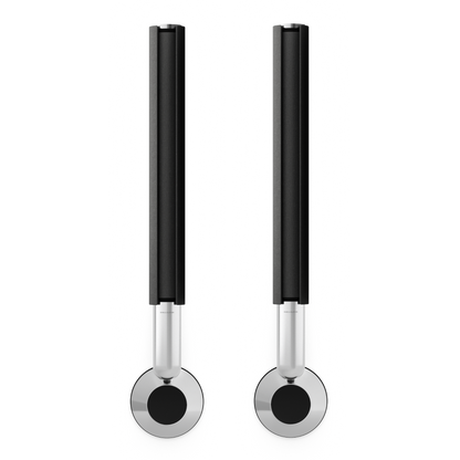 Pair of Beolab 28 speakers in Grey with Natural Aluminium wall mounts