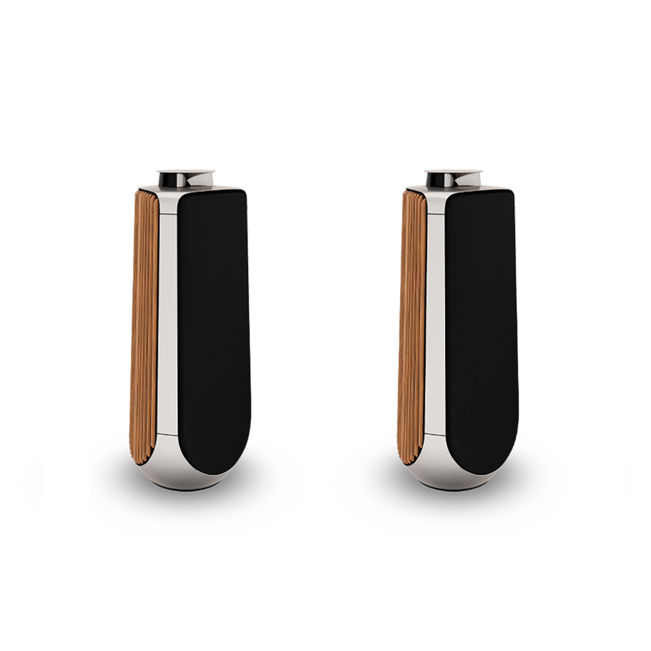 Pair of Beolab 50 loudspeakers in Natural Aluminium and Oak