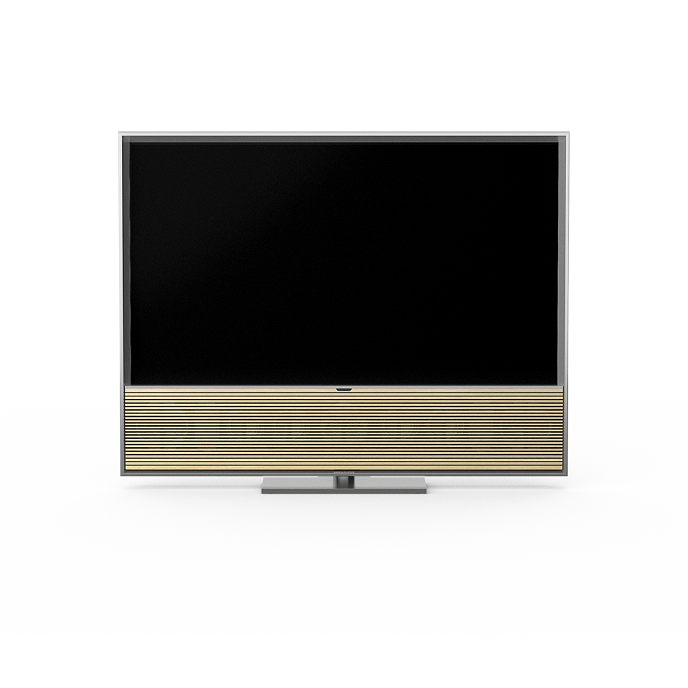 Beovision Contour 48-inch OLED TV in Natural Aluminium with Light Oak cover