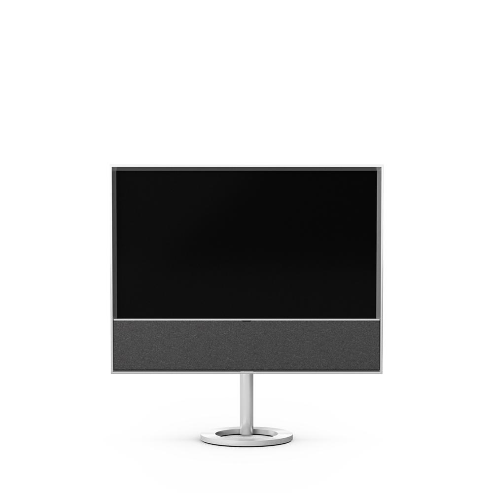 Beovision Contour 48-inch OLED TV in Natural Aluminium with Grey Melangé cover