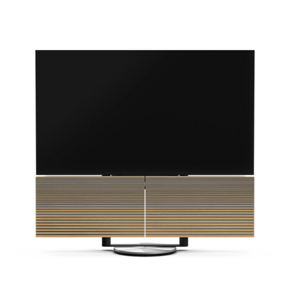 Beovision Harmony 77-inch OLED TV with Oak Wood speaker covers