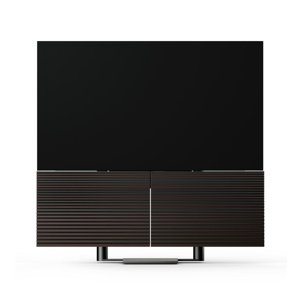 Beovision Harmony 65-inch OLED TV with Dark Oak speaker covers